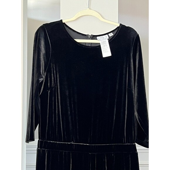 Joan Rivers Velvet Jumpsuit A298060 Black Size M - Picture 2 of 6